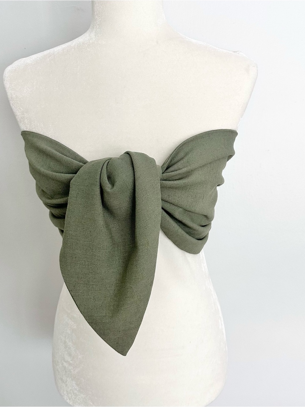 LOB front tie linen top M